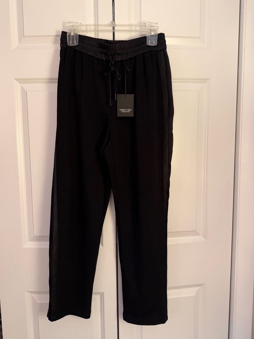Simply Vera Vera Wang Black Drawstring Jogger Pants